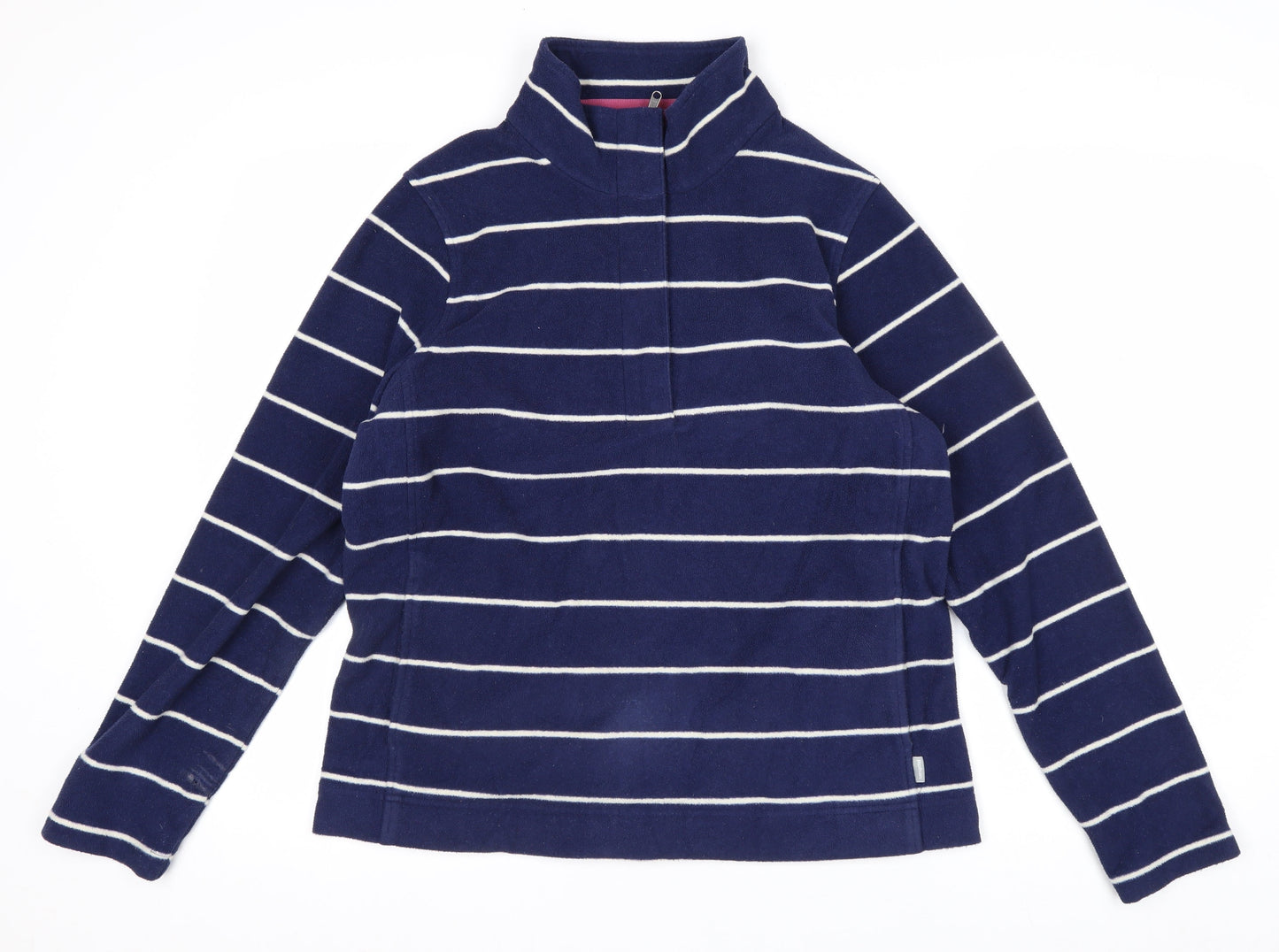 Rohan Womens Navy Striped Fleece Pullover Sweatshirt Size M