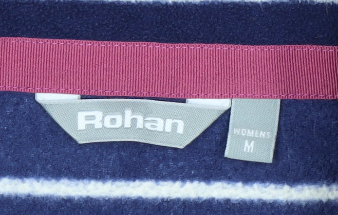Rohan Womens Navy Striped Fleece Pullover Sweatshirt Size M