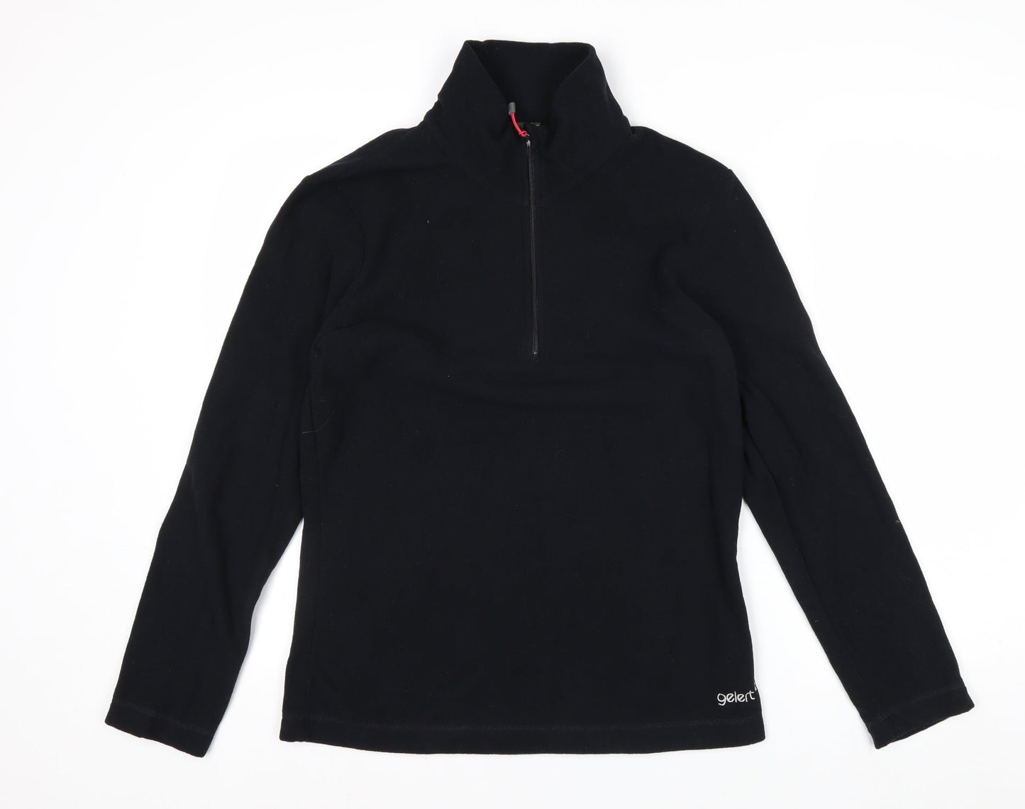 Gelert Womens Black Size 12 Fleece 1/2 Zip Pullover Sweatshirt