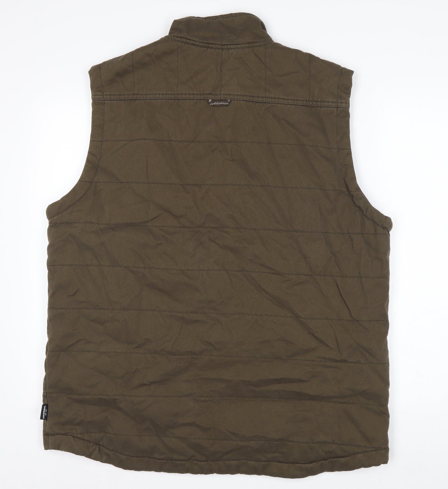 Unionbay Men's Brown Quilted Cotton Waistcoat XL Casual Workwear