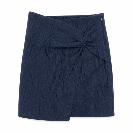 Threadbare Womens Blue Wrap Asymmetric Cotton Skirt Size 12