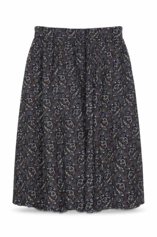 FatFace Women's Blue Paisley Viscose A-Line Midi Skirt Size 14