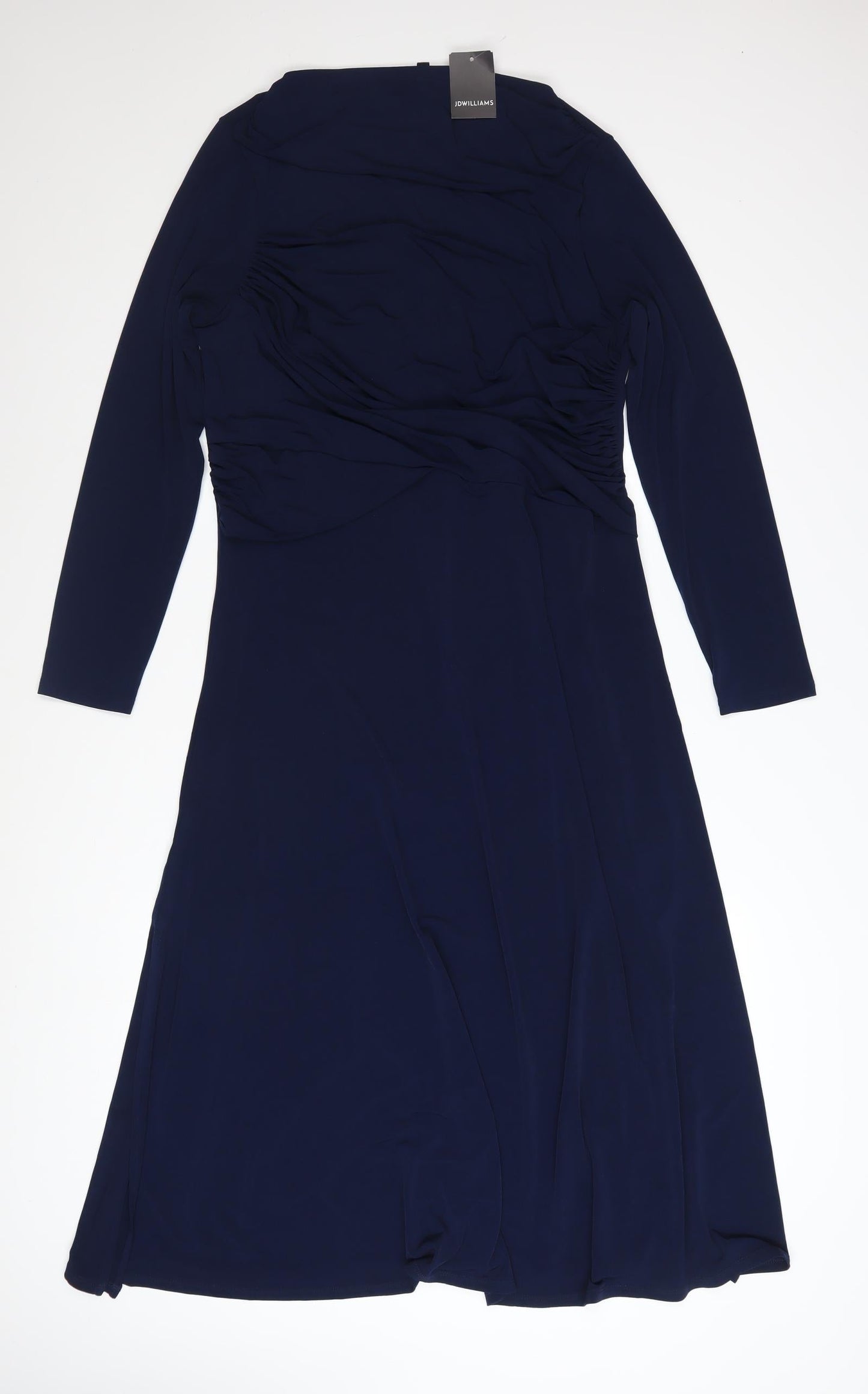 JD Williams Women’s Blue Size 16 Fit & Flare Long Sleeve Dress