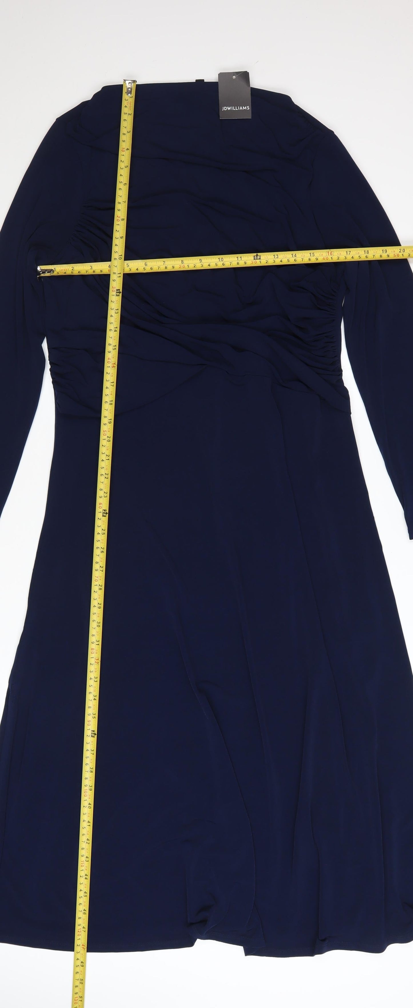 JD Williams Women’s Blue Size 16 Fit & Flare Long Sleeve Dress