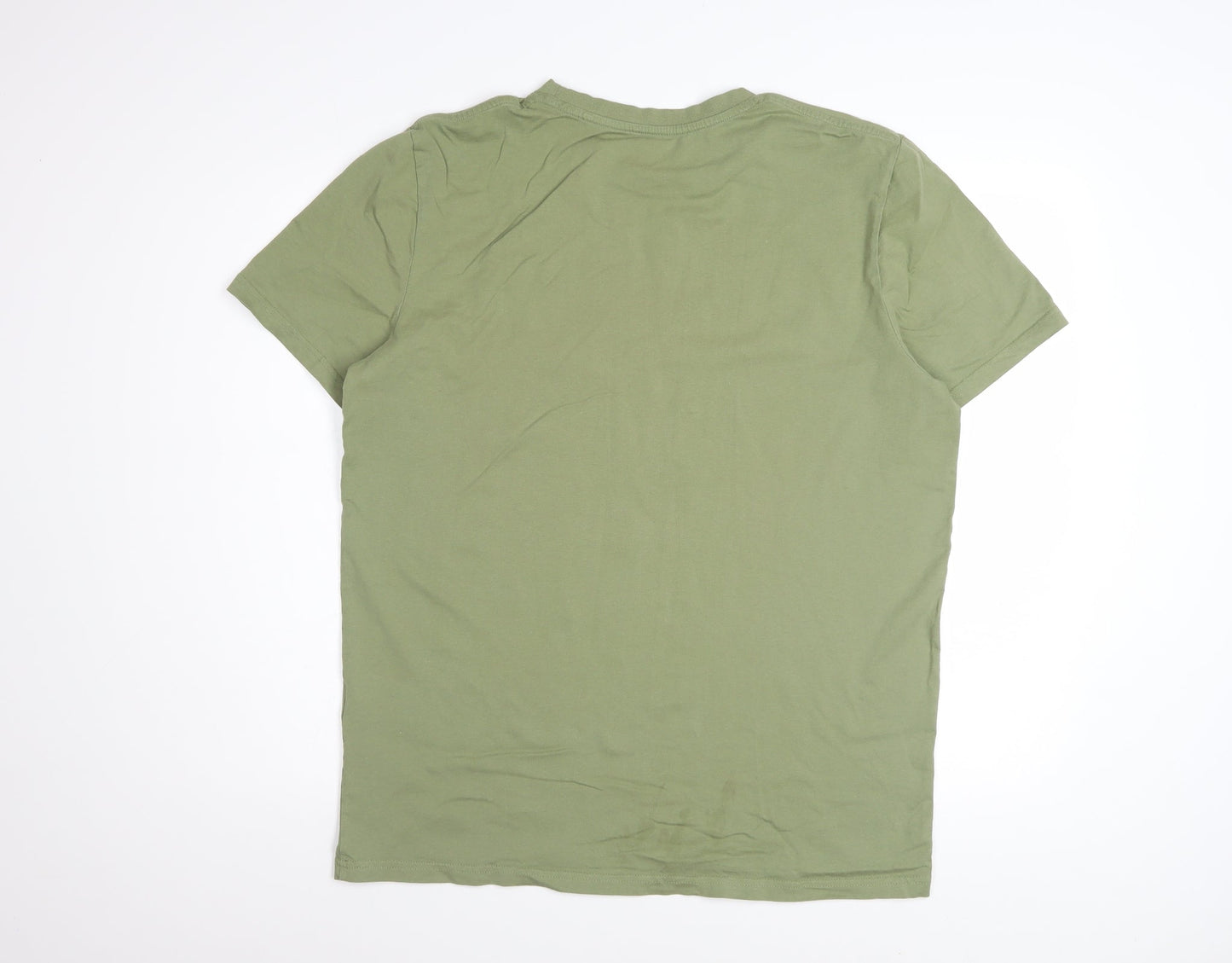 Firetrap Men's Green XL Graphic Logo Cotton T-Shirt