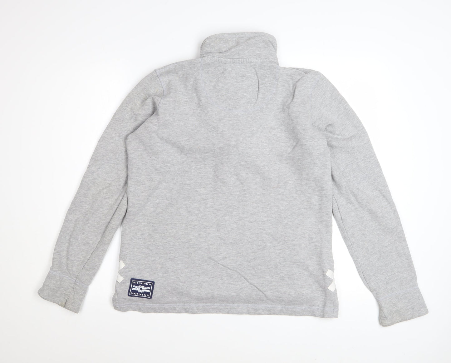 Crew Clothing Women's Grey 1/4 Zip Cotton Sweatshirt Size 12