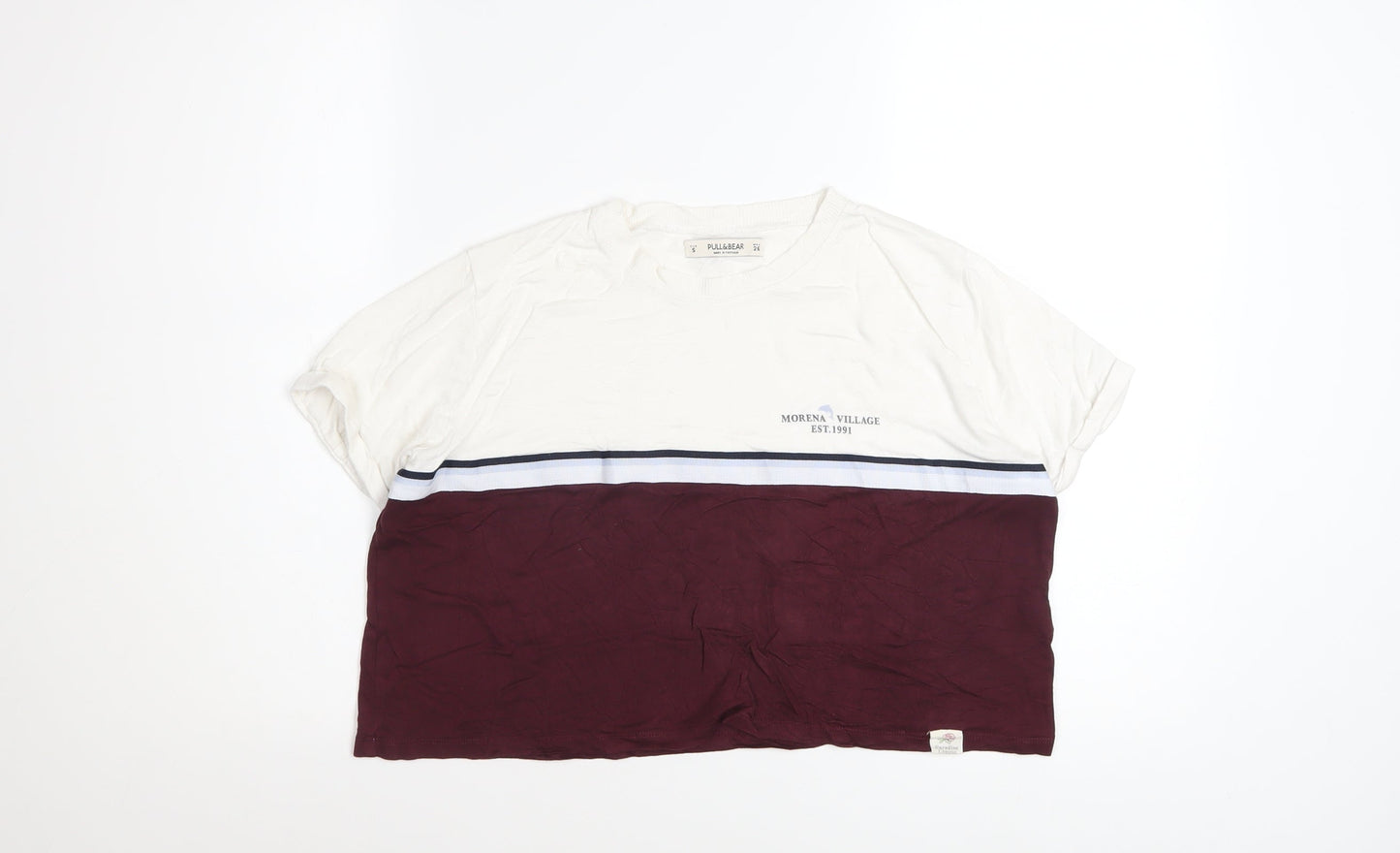 Pull & Bear Women's Multicoloured S Basic Viscose T-Shirt