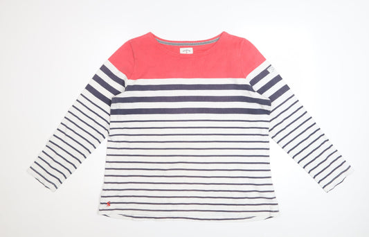 Joules Womens Multicoloured Striped Long Sleeve Cotton T-Shirt Size 18