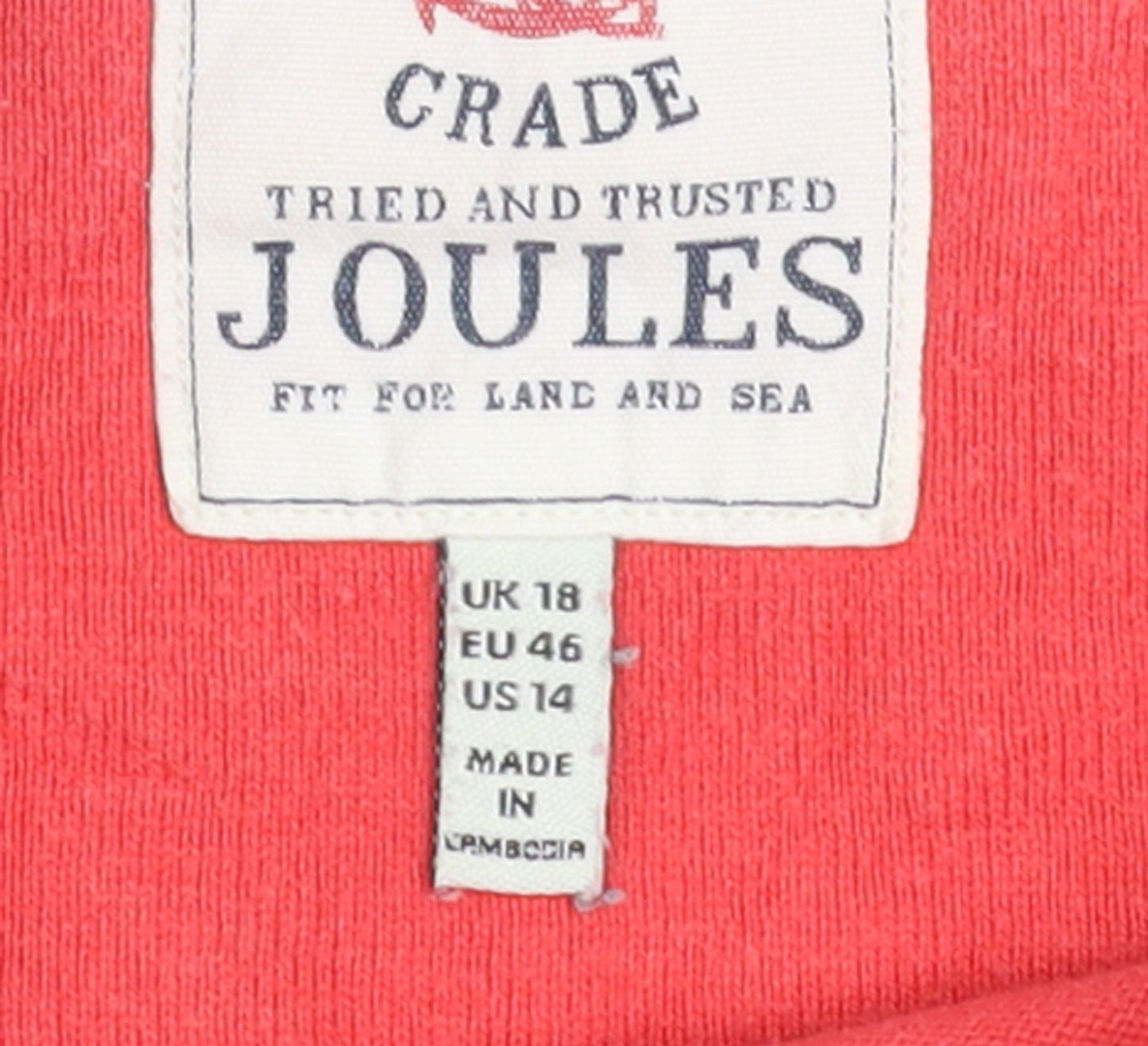 Joules Womens Multicoloured Striped Long Sleeve Cotton T-Shirt Size 18