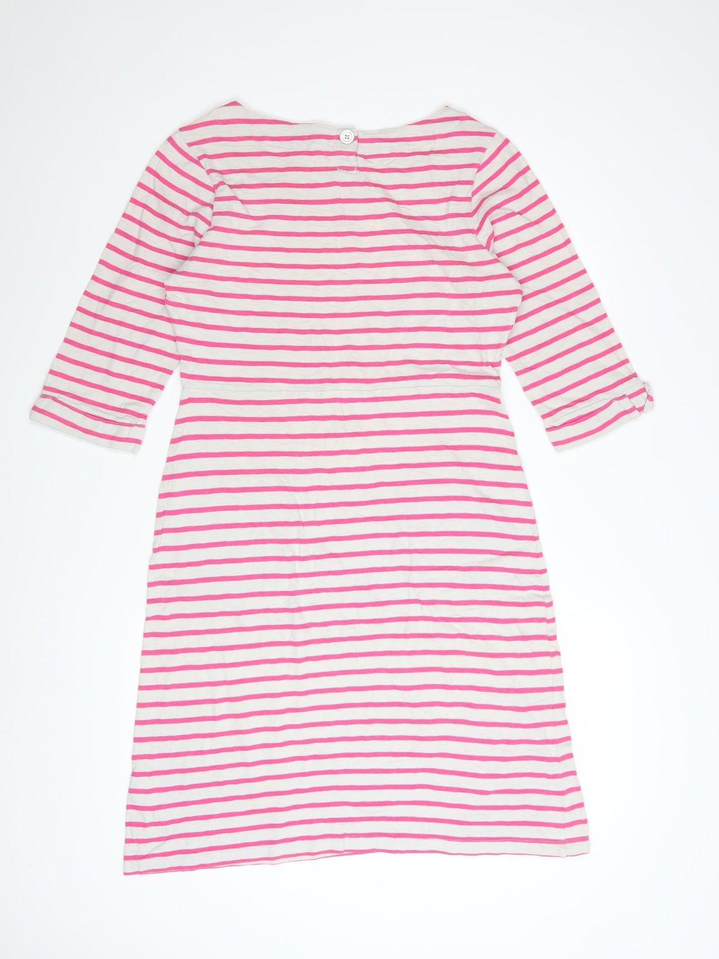 Joules Women’s Pink Striped Cotton Shift Dress Size 12