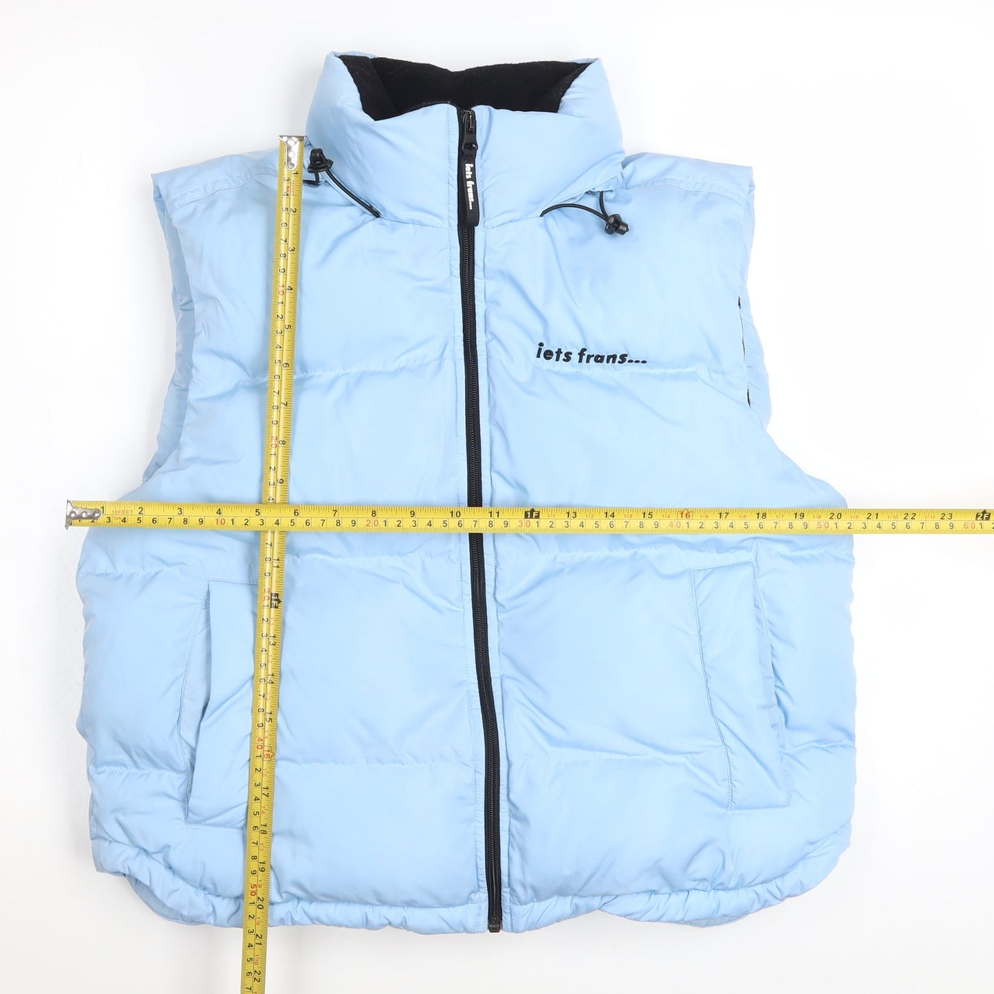 iets frans Women Blue Puffer Waistcoat Gilet M Polyester Zip
