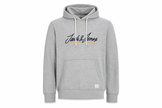 Jack & Jones Mens Grey XL Pullover Hoodie Sweatshirt