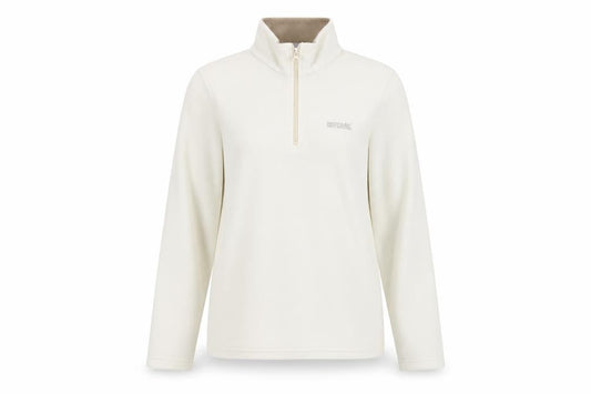 Regatta Women Ivory 1/4 Zip Fleece Pullover UK 12 Outdoor Sweatshirt