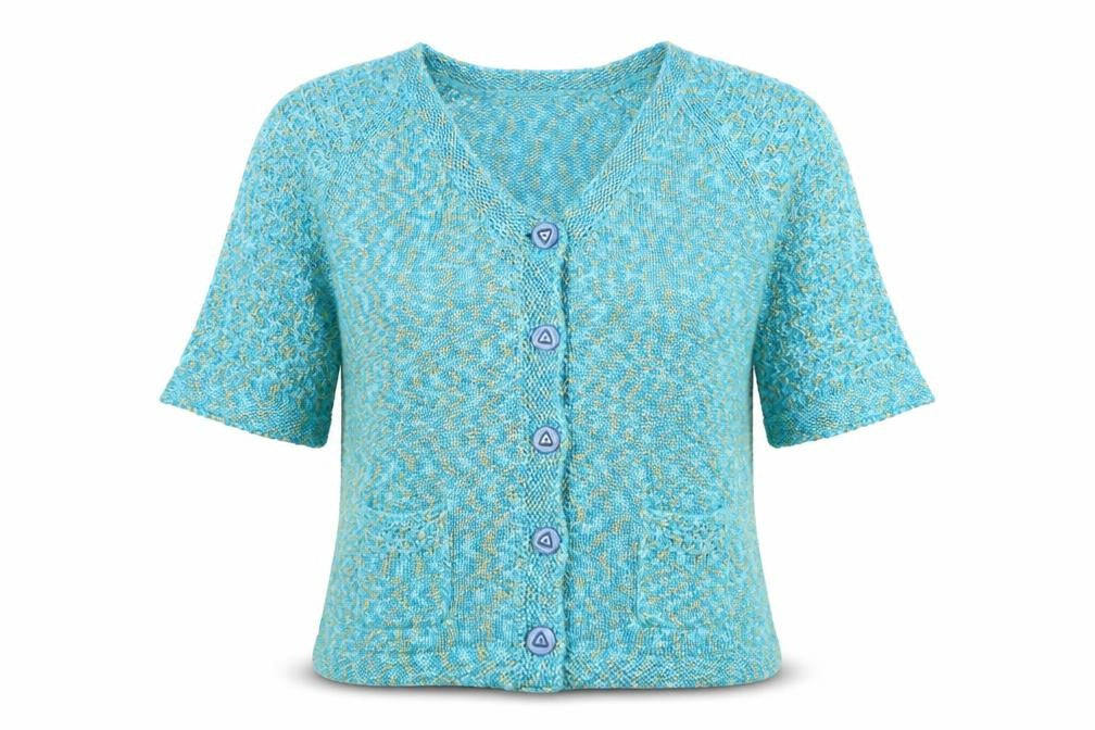 Marks & Spencer Per Una Women's Blue V-Neck Knit Cardigan XL