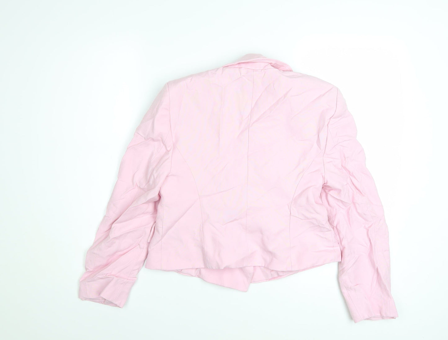 Marks and Spencer Women's Pink Blazer Size 6 Linen Mix