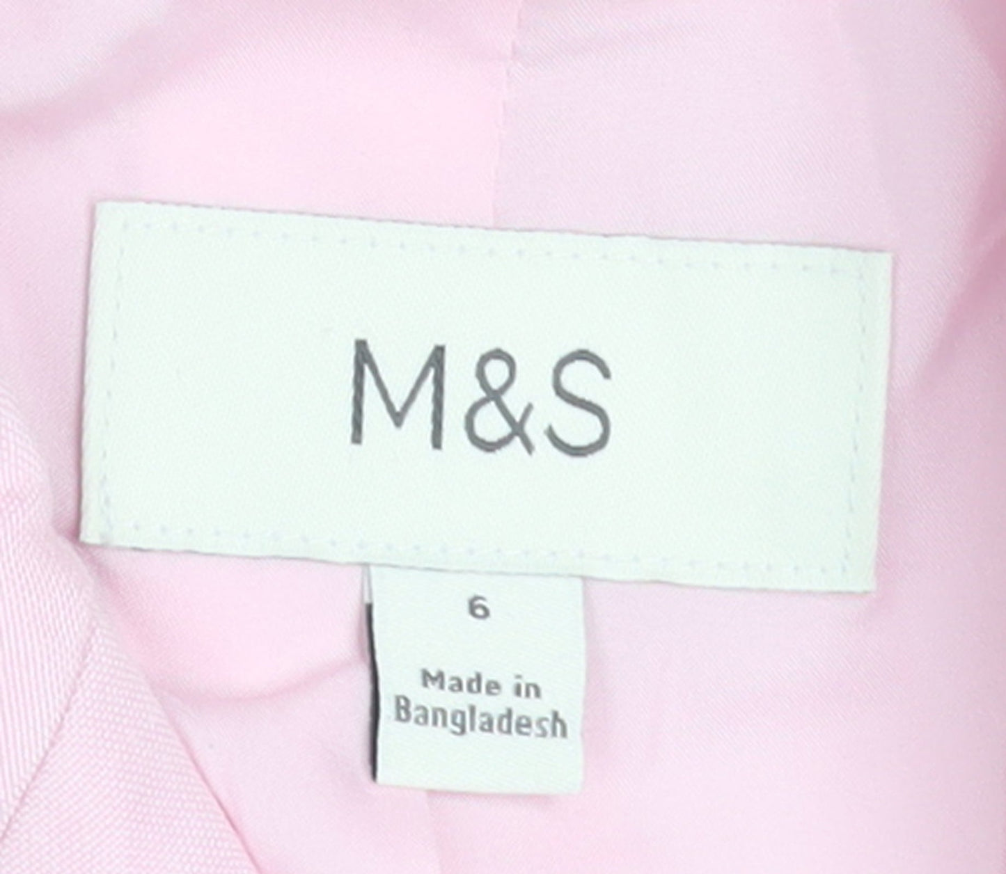 Marks and Spencer Women's Pink Blazer Size 6 Linen Mix