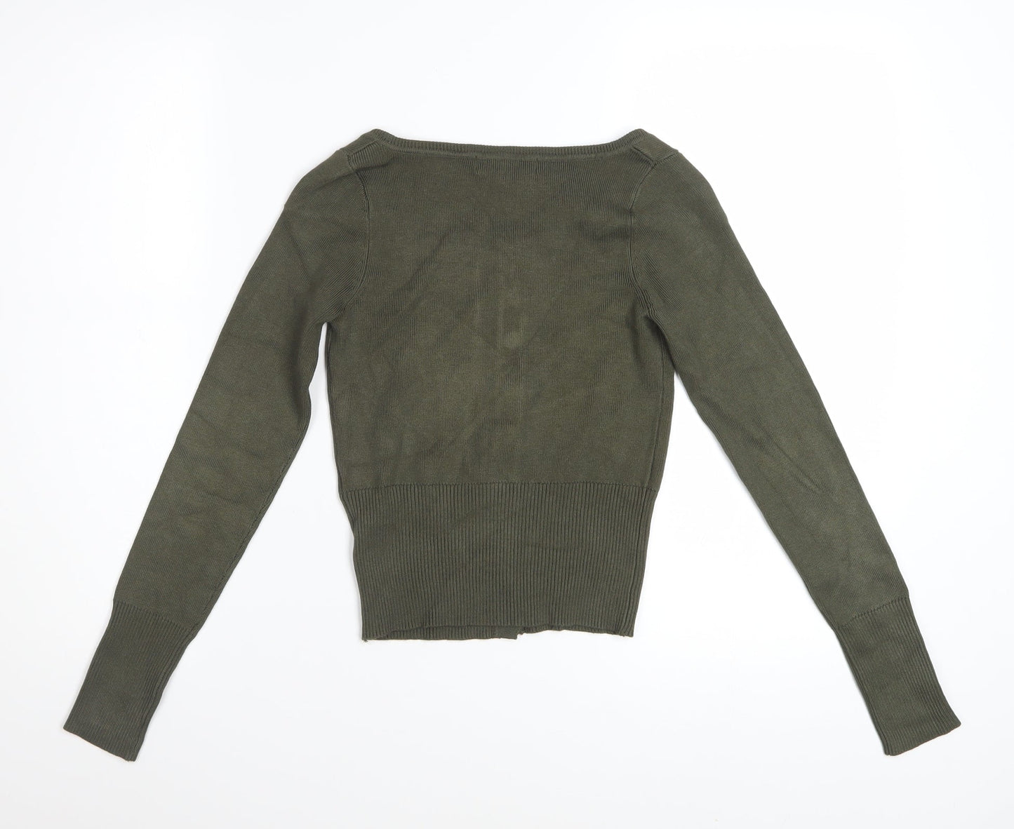 Marks and Spencer Women’s Green XS Scoop Neck Button Cardigan