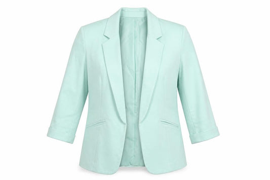 Missi London Women’s Green Blazer Size 12 3/4 Sleeve Lined Smart Jacket