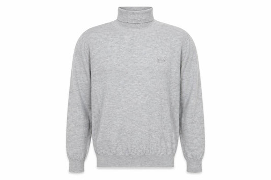 Guess Men's Grey Roll Neck Knit Jumper Size L