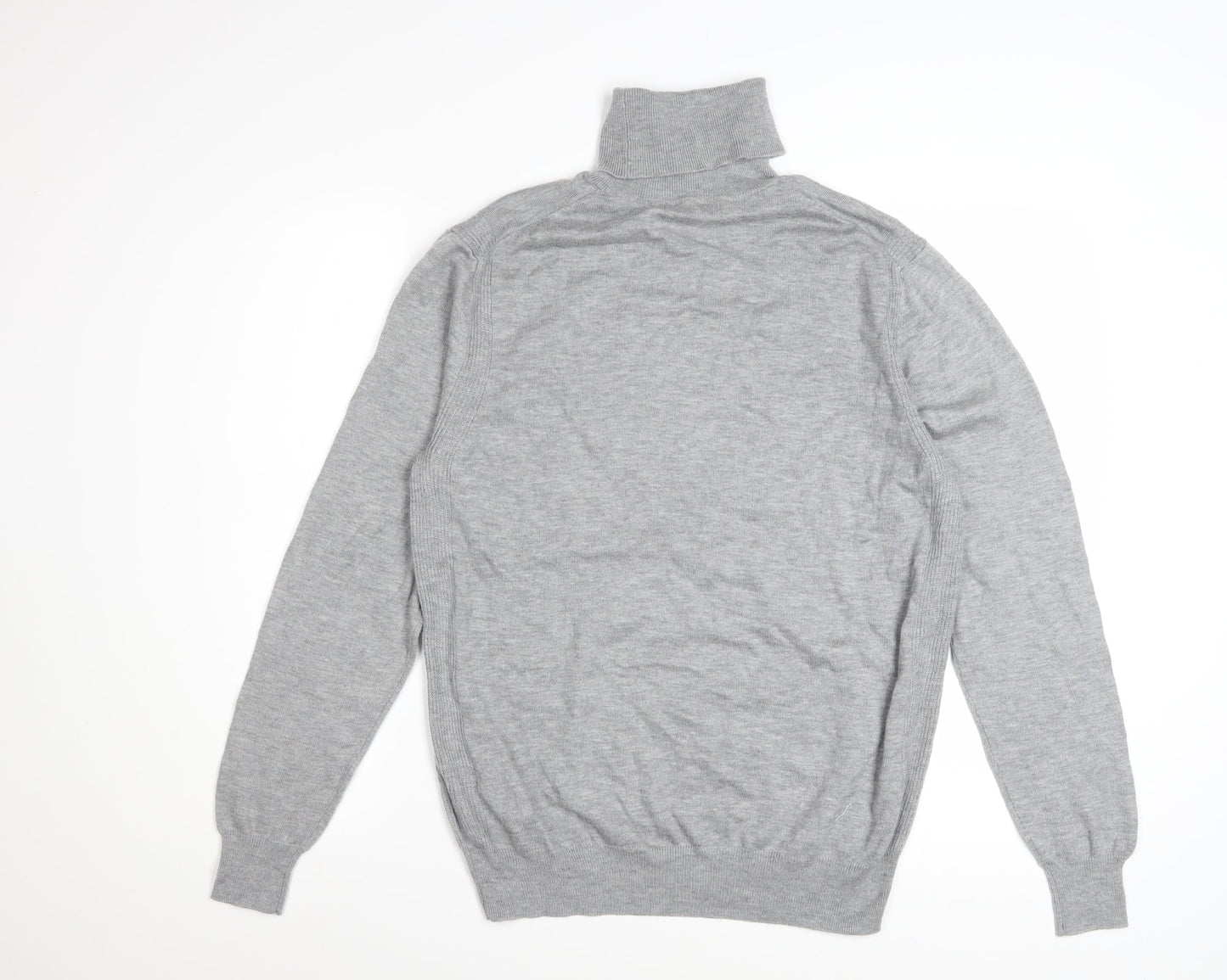 Guess Men's Grey Roll Neck Knit Jumper Size L