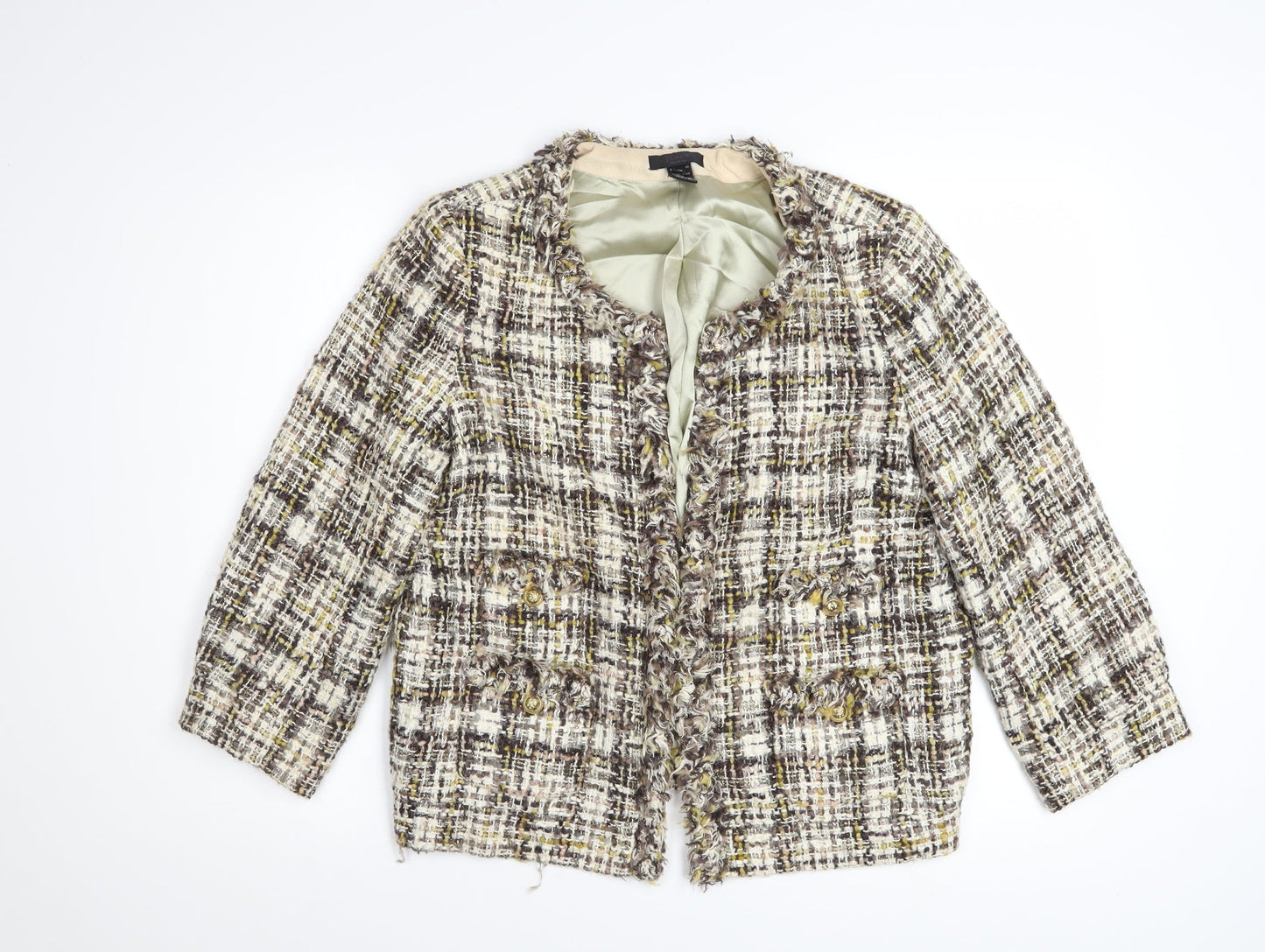 J.Crew Women’s Multicoloured Tweed Blazer Jacket Size 10