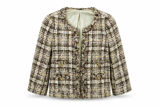 J.Crew Women’s Multicoloured Tweed Blazer Jacket Size 10