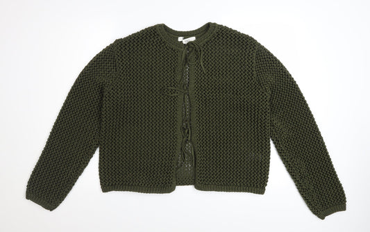 Marks and Spencer Womens Green Knit Tie Front Cardigan Size L