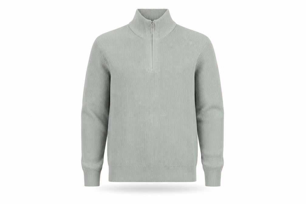 Marks and Spencer Men’s Green Half Zip High Neck Jumper Size M