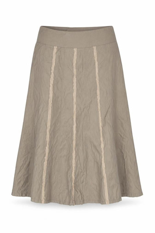 Marie Lund Women’s Beige A-Line Skirt Size 12 Polyamide Cotton Blend