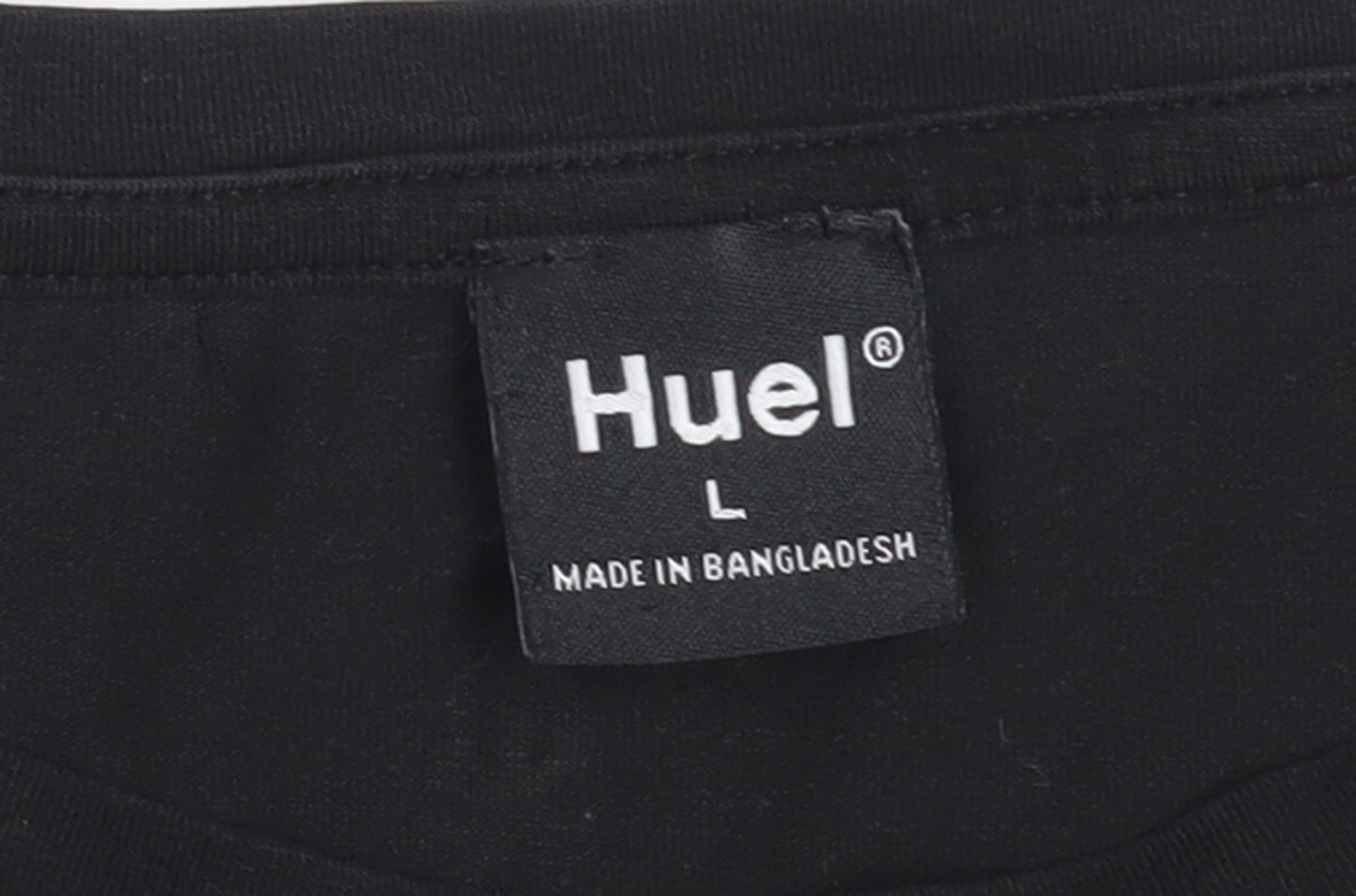 Huel Men's Black Crew Neck Cotton Blend T-Shirt Size L