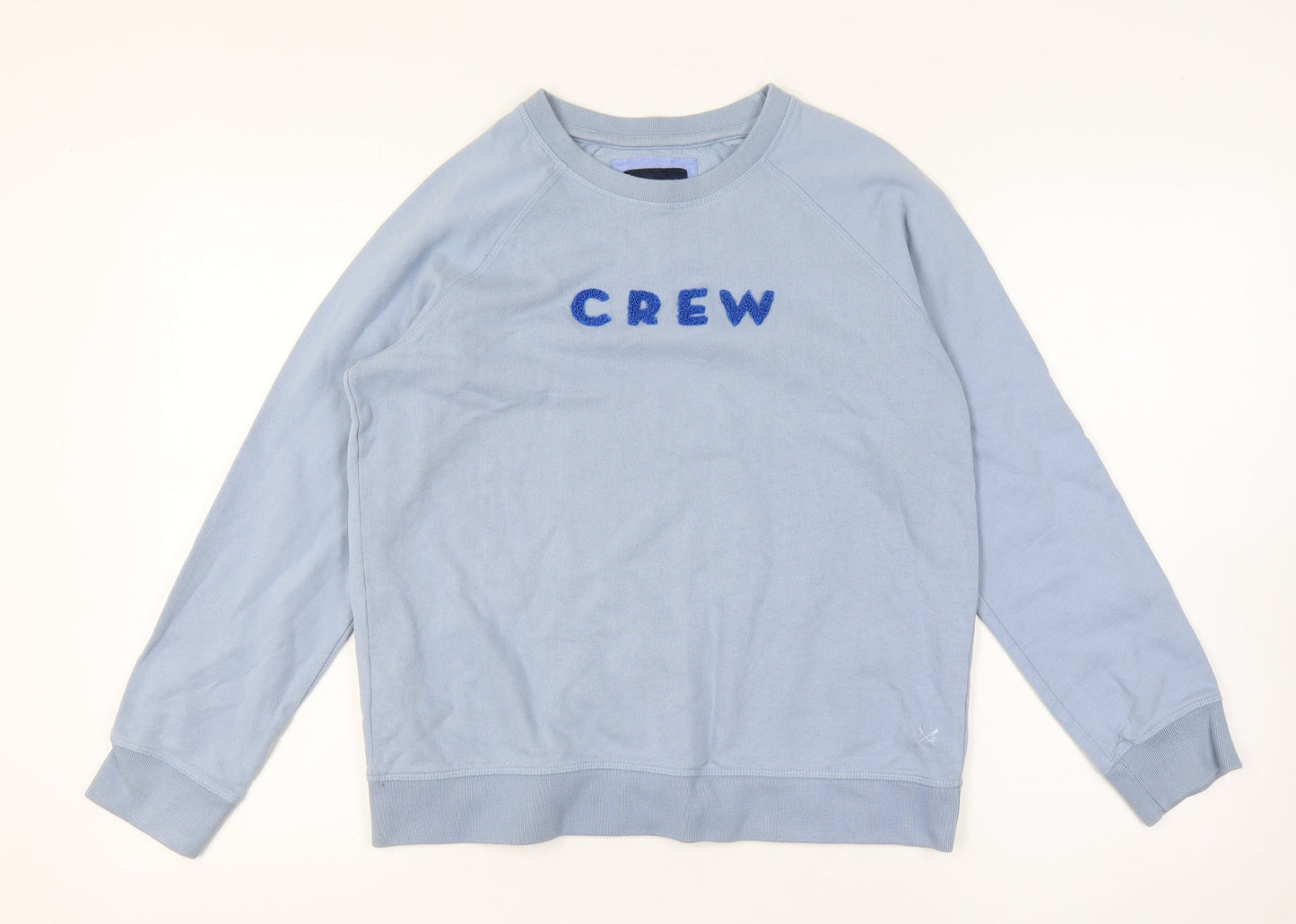 Crew Clothing Company Women Blue Cotton Pullover Sweatshirt Size M