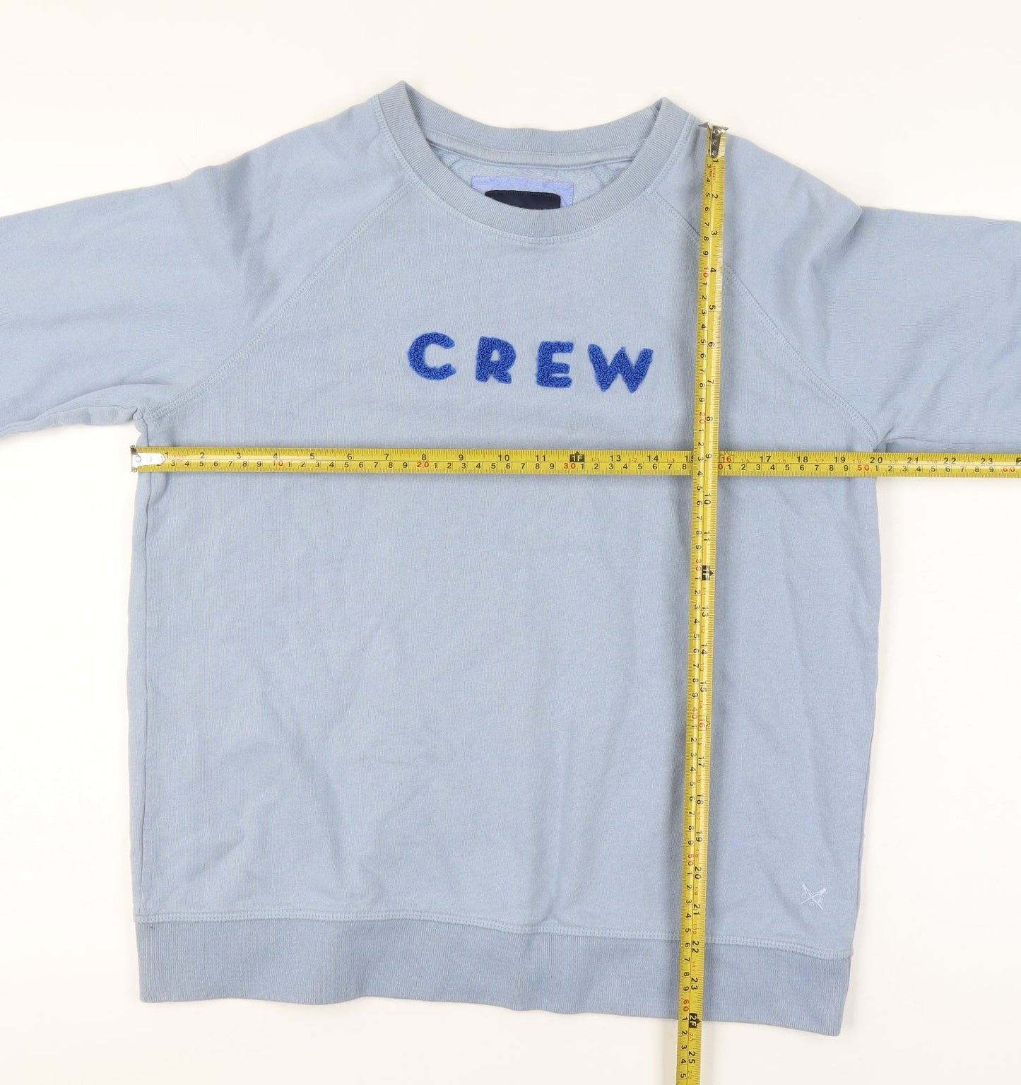 Crew Clothing Company Women Blue Cotton Pullover Sweatshirt Size M