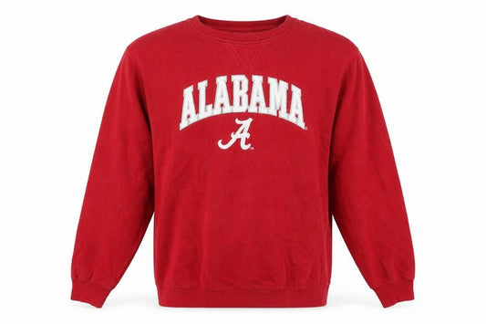 Genuine Stuff Mens Red Alabama Crew Neck Pullover Sweatshirt M