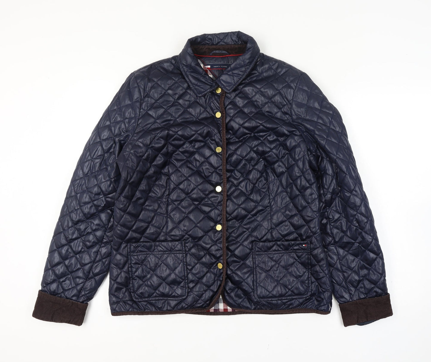 Tommy Hilfiger Women's Blue Quilted Padded Jacket Size 14