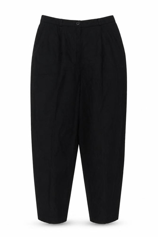 Norton McNaughton Women’s Black Wool Pleated Classic Trousers 32in