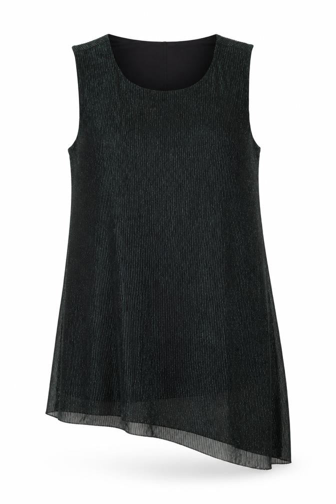 Evans Womens Black Metallic Sleeveless Tunic Top Size 22