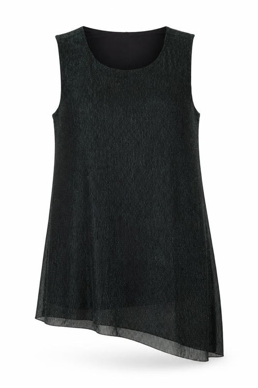 Evans Womens Black Metallic Sleeveless Tunic Top Size 22