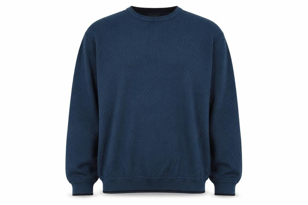 Marks & Spencer Men's Blue 2XL Cotton Crew Neck Pullover Jumper