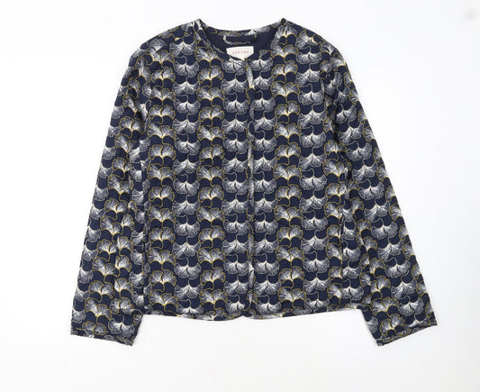 Marks and Spencer Per Una Women's Blue Floral Jacket Size 12