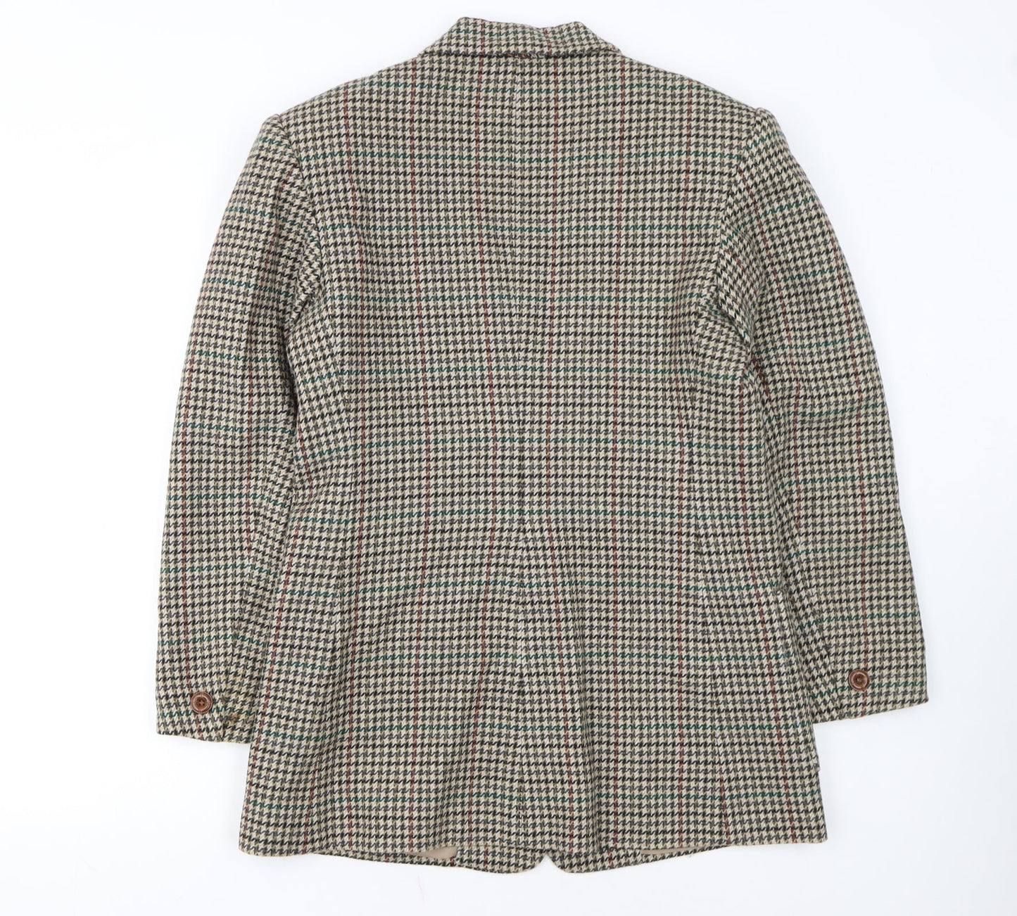 Modern Essentials Women's Multicoloured Houndstooth Wool Blazer Size 12