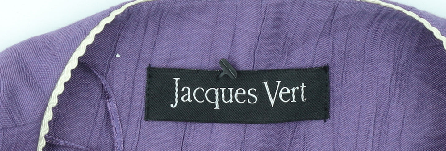 Jacques Vert Women Purple Tailored Suit Jacket UK 22 Lined Classic Fit
