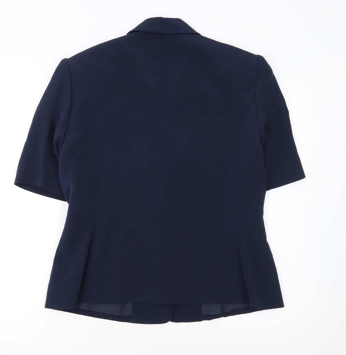 Country Casuals Women's Navy Short Sleeve Suit Jacket Size 14 Classic Fit