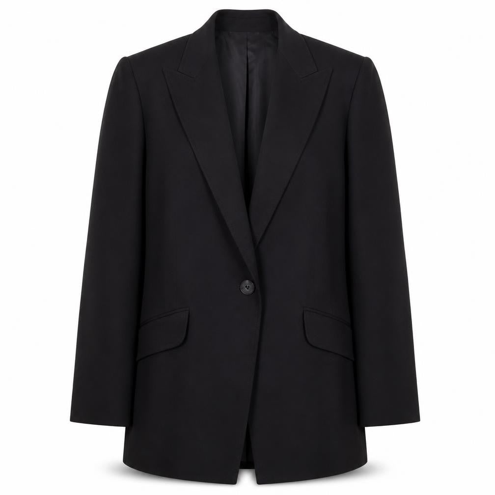Marks & Spencer Black Tailored Blazer Women UK 14 Single Breasted Workwear Jacket