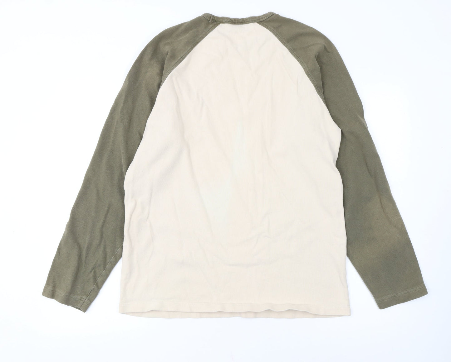 Timberland Men's Beige Pullover Sweatshirt Size M Long Sleeve Outdoor