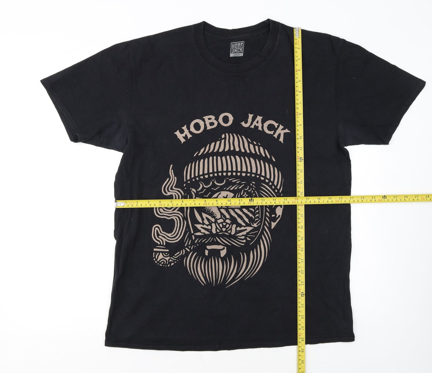 Hobo Jack Men's Black Large Graphic Print T-Shirt