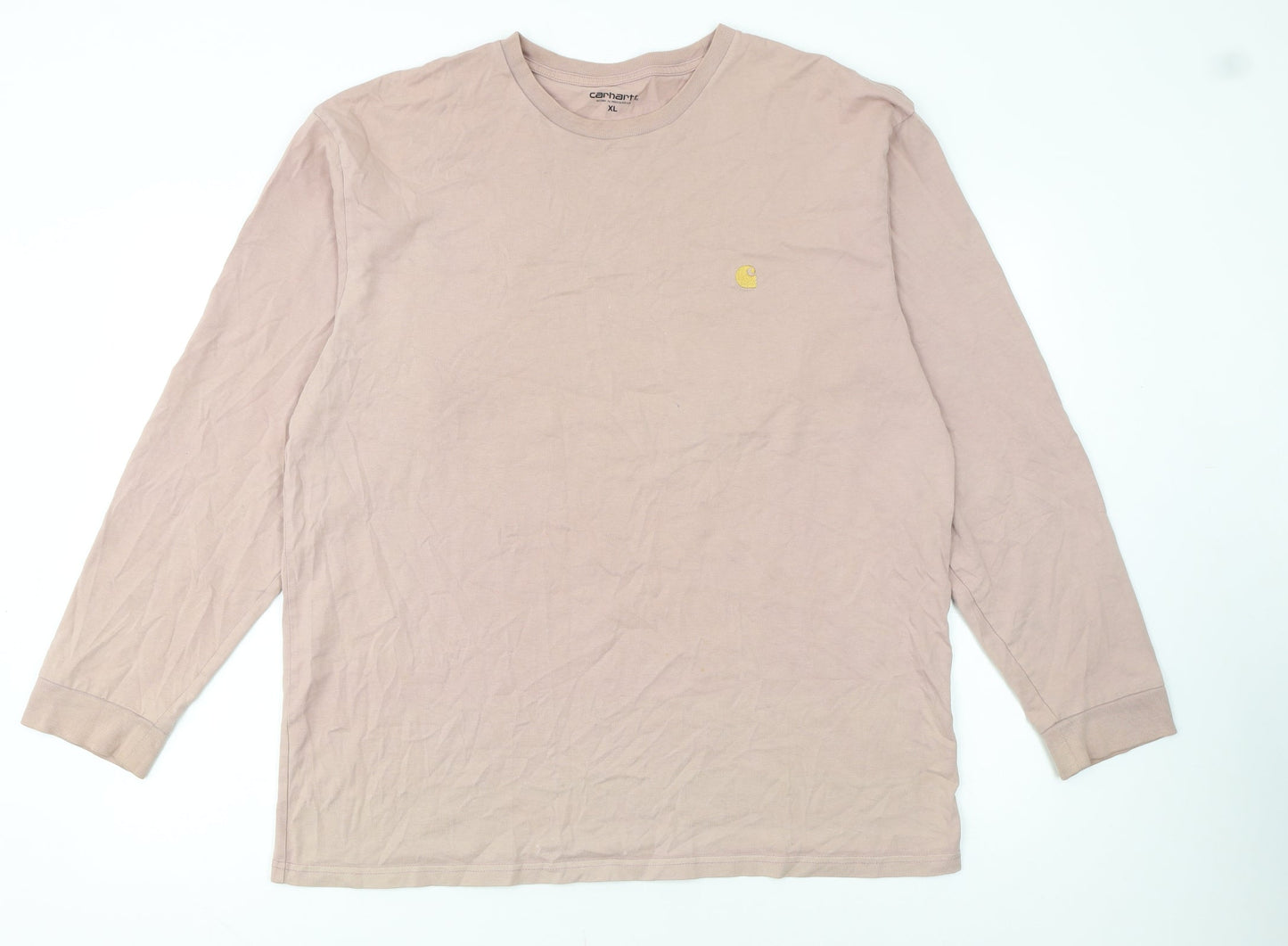 Carhartt WIP Men's Beige Long Sleeve Cotton T-Shirt XL