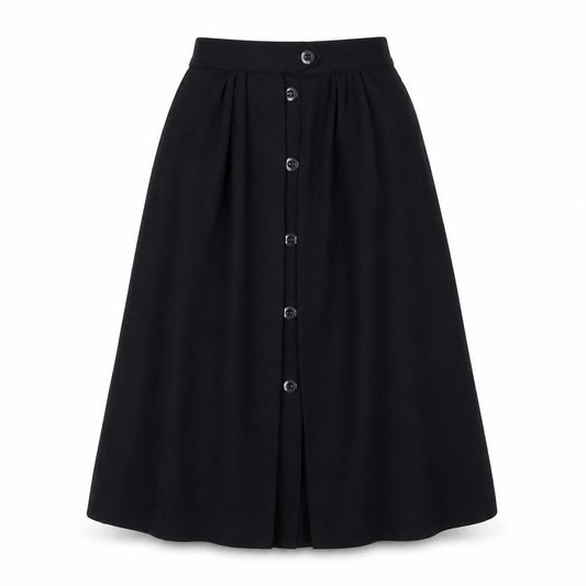 Stirling Cooper Women’s Black Wool A-Line Midi Skirt Size S Vintage