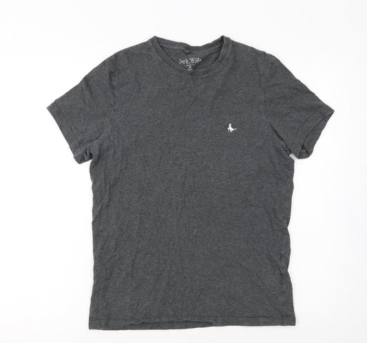 Jack Wills Men’s Grey XS Classic Fit Crew Neck Cotton T-Shirt