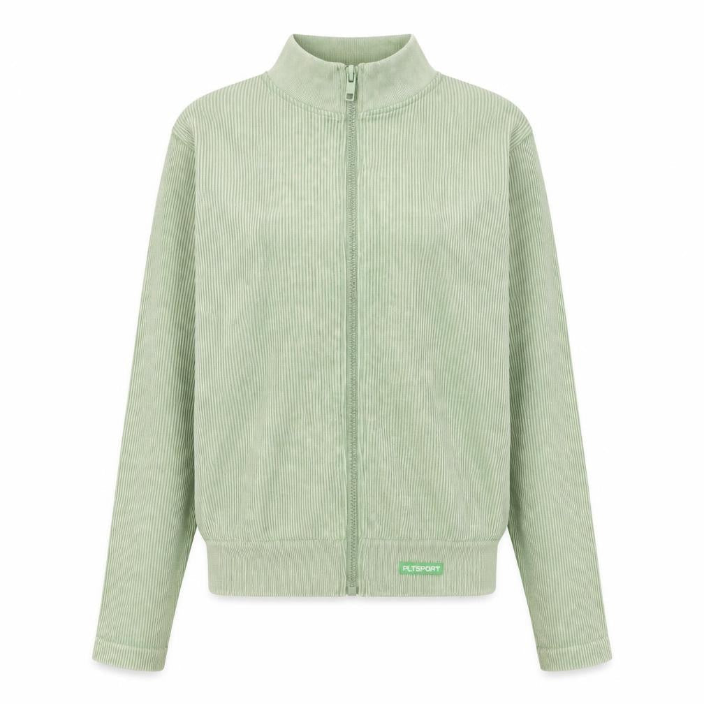 PRETTYLITTLETHING Women’s Green Track Jacket Size S Full Zip Activewear