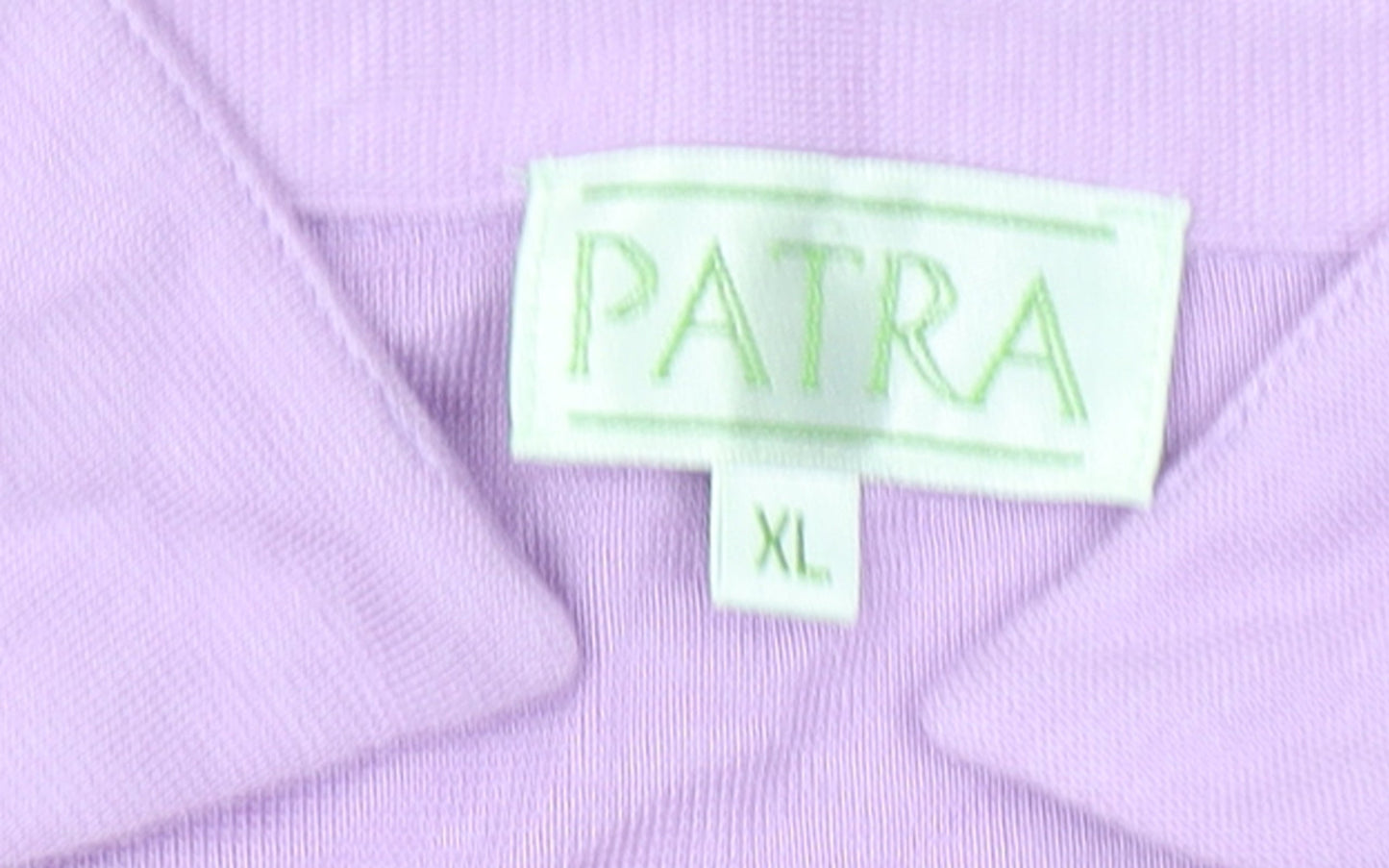 Patra Women’s Purple Bamboo Blend 3/4 Sleeve V-Neck Blouse XL